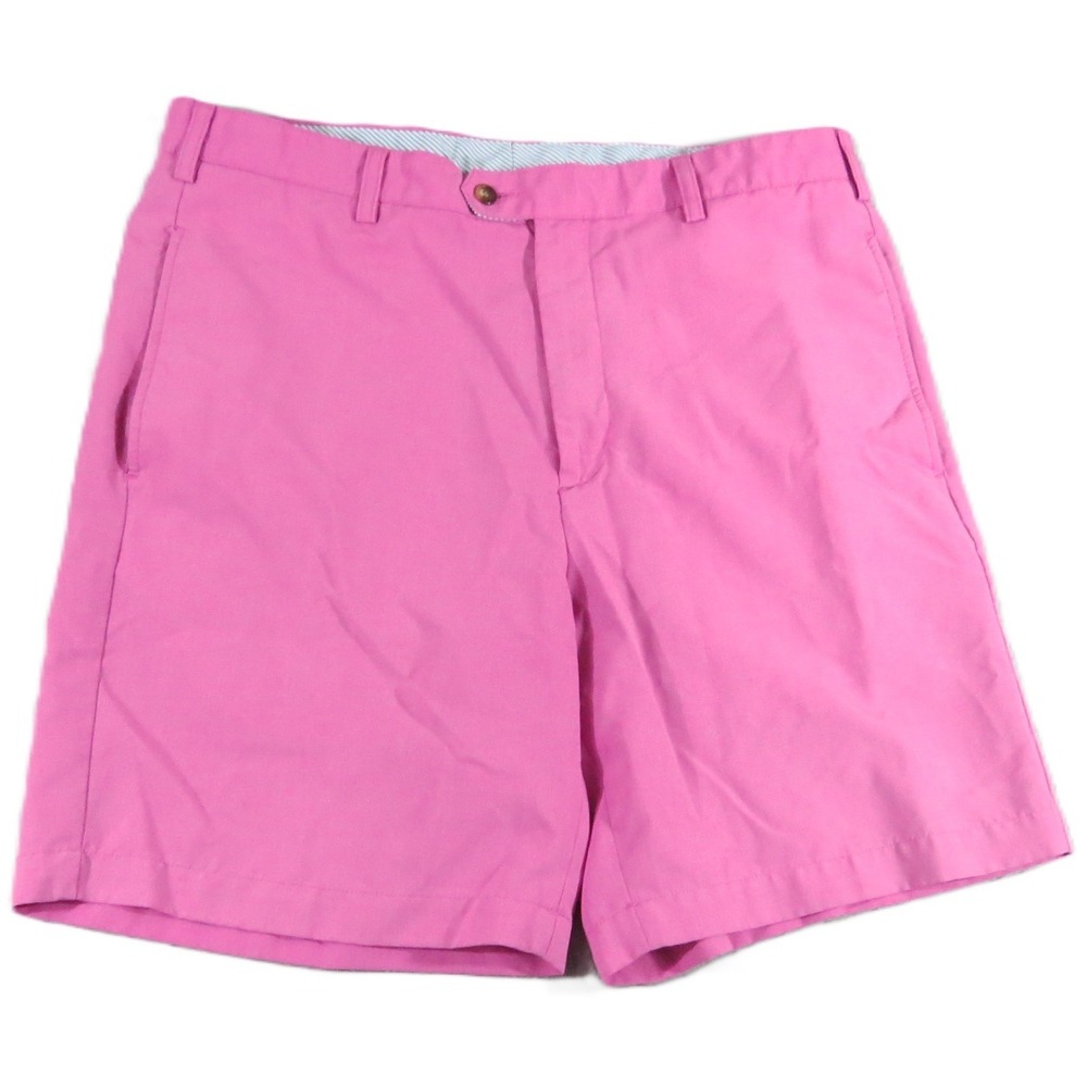 Donald Ross Golf Shorts Men W36 L8 Pink Performance Flat Front Country Club EUC